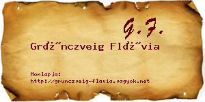 Grünczveig Flávia névjegykártya